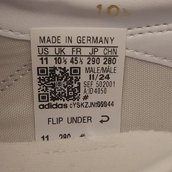 Adidas Copa Mundial Soccer Cleats Mens 11 White Leather Made In Germany ID4050